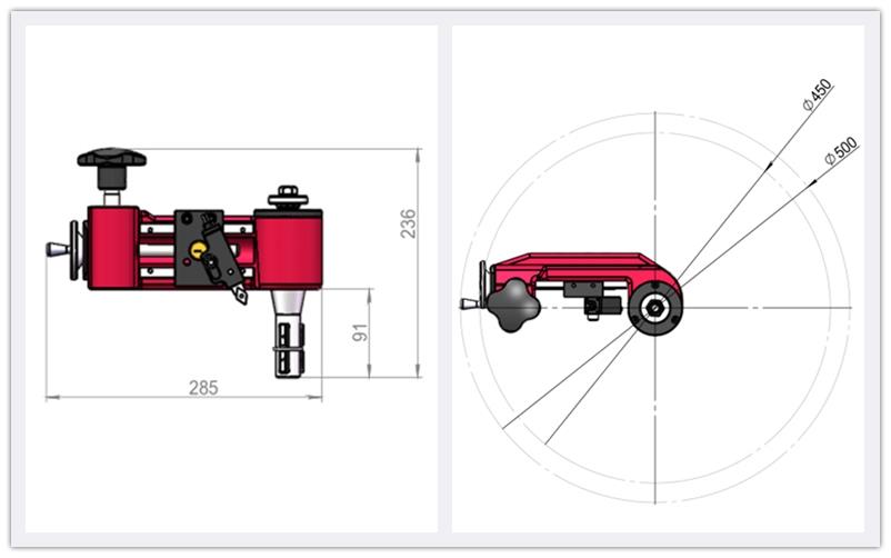 MFM350 Small portable manual flange facer machine -JOYSUNG